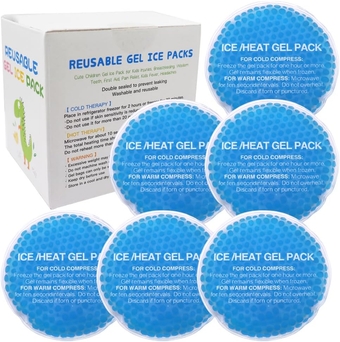 Small Ice Packs, Boo Boo Ice Packs for Injuries Reusable Hot Cold Packs Bulk Cold Compress for Pain Relief, Various Color, 8 Pack (6 Piece Blue)