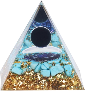 SYH&AQYE Real Crystal Chakra Pyramid Pyramid Generate Positive Energy Pyramid Pyramid for Energy Healing for Healing Home Desktop Ornament