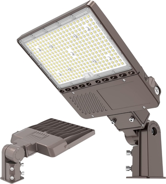 UL Listed 200W LED Parking Lot Light with Photocell Commercial 30000LM LED Shoebox Pole Lights Flood Lights Dusk to Dawn 5000K IP65 Outdoor Area Sport Court Street Lighting AC 100-277V