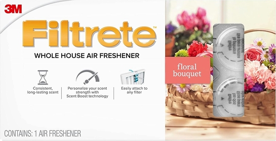 Whole House Air Freshener for AC Furnace Air Filter, Floral Bouquet