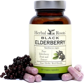 Black Elderberry Capsules | Max Strength 4,300mg | Made with Organic Sambucus | Vegan and Pure