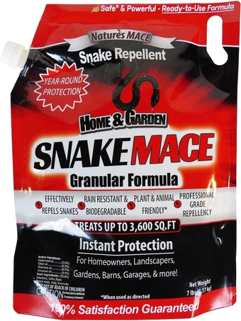 Nature’s  7 lb Snake Repellent/Keep Snakes Out of Home, Yard, and Gardens. Powerful Outdoor Snake Deterrent. Plant Friendly, Outdoor Snake Defense Granule Formula.