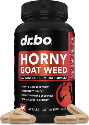 Horny Goat Weed For Men and Women - 1590mg Extra Max Male Enhancement, Stamina, Endurance, Performance - Maca Root, Tribulus, Muira Puama, L Arginine Ginseng Hornygoatweed for Men & Women - 60 Pills