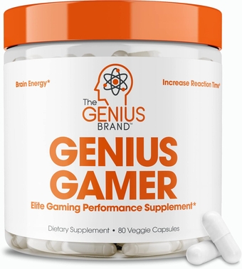 Gamer, Gaming Focus Supplement, 80 Pills - Elite Nootropic Performance Booster - Boost Brain & Mental Clarity, Reaction Time & Concentration - Blue Light Support with Lutemax