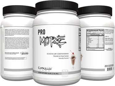 PROmore Protein Powder (27 Servings) - 24g Protein Per Scoop - 94% Sugar-Free, Premium Smooth-Drink Formula (Chocolate Ice Cream Sundae)