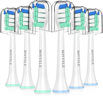 Replacement Toothbrush Heads for Philips Sonicare, Replacement Brush Head Compatible with Sonicare (Click-On) Toothbrush, 6 Pack