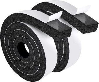 Weather Stripping Door Frame, Foam Stripping Insulation Tape，Weather Stripping Door Seal and Windows Sound Proof Soundproofing Door Seal, Weatherstrip(1inch x3/4 inchx6.5ftx2 Rolls)