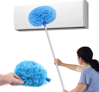 Microfiber Duster, Delicate Cleaning Dust Remover, Reusable Duster, Washable Feather Dusters, Extendable Duster for Cleaning High Ceiling Fan, Interior Roof, Cobweb, GAPP Dust Wet and Dry Use