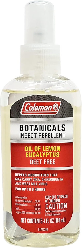 Insect Repellent Spray – Botanicals Non-DEET Lemon Eucalyptus Insect Repellent Pump Spray, Protection Against Ticks, Mosquitoes, chiggers, gnats, Ideal for Camping, Outdoor Activities, 4floz