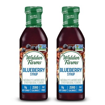 Blueberry Syrup 12 oz (2 Pack) Sweet Syrup - Near Zero Fat, Sugar and Calorie - For Pancakes, Waffles, French Toast, Yogurt, Oatmeal, Lemonade, Desserts, Snacks, Appetizers and Many More