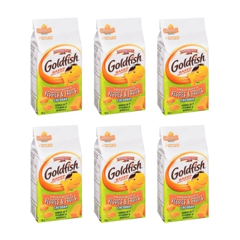 Goldfish Veggies and Fruits Crackers, 180g/6.3oz (Pack of 6) Shipped from Canada