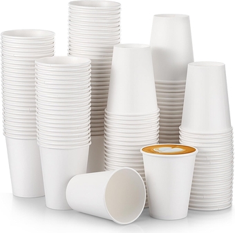 Compostable Disposable Coffee Cups 150 Pack 12 oz Biodegradable Cups for Coffee, Tea, Hot Chocolate Compostable Cups for Everyday Use, Office, Party & Wedding