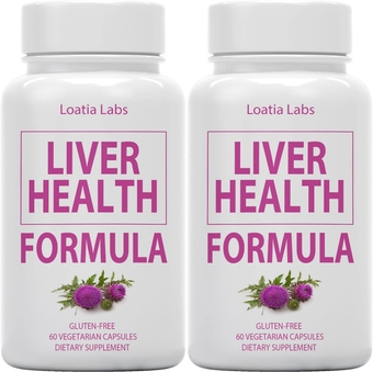 (2 Pack) Liver Health Formula, Cleanse, Detox, Flush, Repair Fatty Liver Support, with Artichoke, Milk Thistle, Dandelion, Beet, Berberine, Pure Natural Superstar Research, Vegan Capsules Supplement
