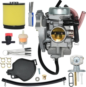 0470-448 Carburetor Fits 2001 2002 2003 2004 2005 Arctic Cat 250 300 2x4 4x4 ATV Quad Carb with Air Filter & Fuel Valve Petcock