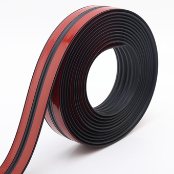 Peel and Stick Multifunctional Molding Trim, 3-in-1 Design - Corner Guards & Caulk Strip Baseboard & Transition Strip for Wall, Floor, Table and Door Frame (Black, 5m x 4cm)