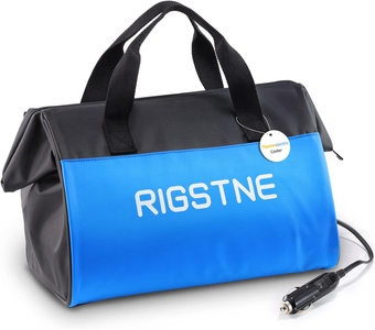 Electric Cooler Bag, 12V Thermoelectric Cooler Warmer Plug in for Vehicles, Portable Cooler Refrigerator for Car, RV, and Camping Use, 18L/20 Cans Capacity