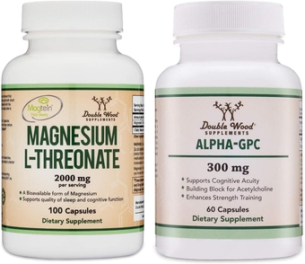 Magnesium L-Threonate (Magtein) and Alpha GPC Bundle - Two Essential Nutrients (Choline and Magnesium) for Cognitive Function Support