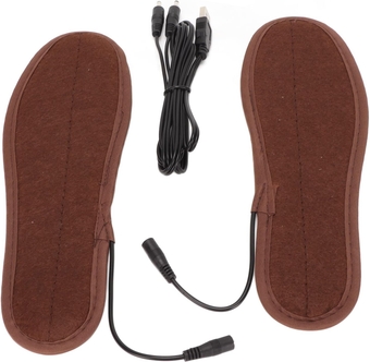 2pcs Heating Shoes Inserts USB Foot Warmer Electric Heating Insoles for Men Women Cut Washable Thermal Insoles Winter EVA Warm Shoe Insole for Hunting Fishing Hiking (35-36)