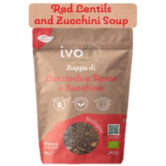 Organic Protein-Rich Red Lentils and Zucchini Soup Mix | Easy to Prepare in 10 Mins, Healthy, No Added Salt, Gluten-Free, Vegan, Additives Free | 5 x 130gr Pack