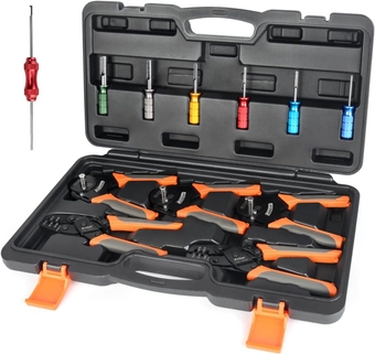 iCrimp Closed Barrel Crimp Tool, Weather Pack Crimpers, Deutsh Connector Kit for Deutsh DT Connectors and Stamped Contacts, Removal Tool Set- 12-pcs included