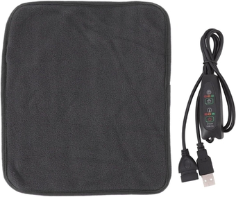 Portable USB Heating Pad, USB Heating Pad USB Electric Cloth Heater Washable Cushion Clothing Fever Tablets for Neck, Back, Abdomen, Lumbar Heating (Dark Gray)