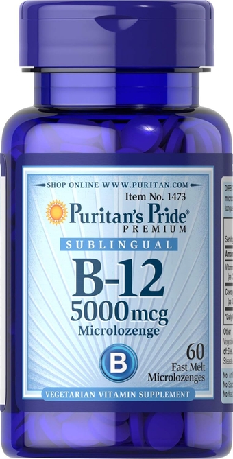 Vitamin B-12 Helps Convert Food into Energy* 5000 Mcg Sublingual- Microlozenges, 60 Count (Pack of 1)