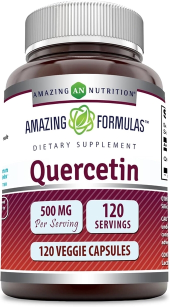 Formulas Quercetin 500mg 120 Veggie Capsules Supplement - Non-GMO - Gluten Free - Supports Overall Health & Well Being