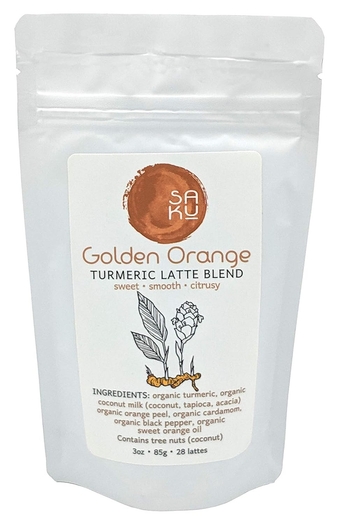 Tea, Golden Orange Turmeric Latte Blend, Super Food Latte, 3oz Bag