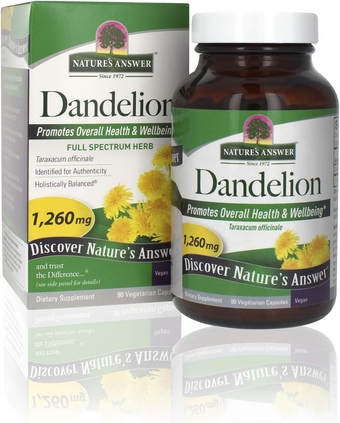 Dandelion Root 1260mg 90-Capsules | Digestion, Liver, and Gallbladder Function Support | Gluten-Free, Non-GMO, Vegan, No Artificial Flavors or Preservatives | Single Count