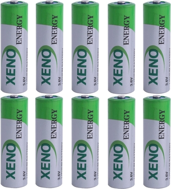 10 Pack Xeno XL-060f AA 2400mAh 3.6V Lithium Thionyl Chloride Battery for Alarm Systems Tracking Devices Meter