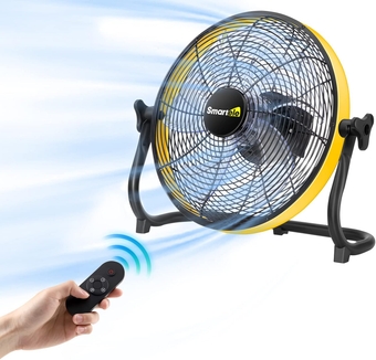 FF16C Battery Operated Fan with Remote,Battery Powered Fan,Fast Charging Portable Rechargeable Floor Fan,Cordless Outdoor Fan,Ideal For Garage, Barn,Gym,Patio,Camp,16 inch