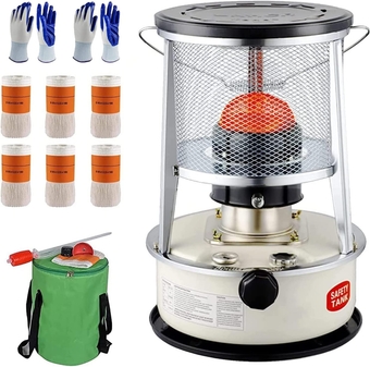 Portable Kerosene Heater Stove with 6 Wicks, 2600W Kerosene Stove Burner, Camping Oil Heaters, Non Electric Heater, for Indoor Outdoor, Patio, Deck, Home Kerosene Heater
