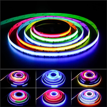 RGB Smart IC COB LED Strip Light Addressable 20ft/6.1m,720LEDs/m UL-Listed 24V Chasing Color Strip Light Multicolor Flexible Tape Light,for TV,Party DIY Decoration(Without Controller&Adapter)