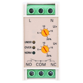 - Single Phase Voltage Relay SVR-220W 220V Adjustable Over or Under Voltage Protection Monitor Relay