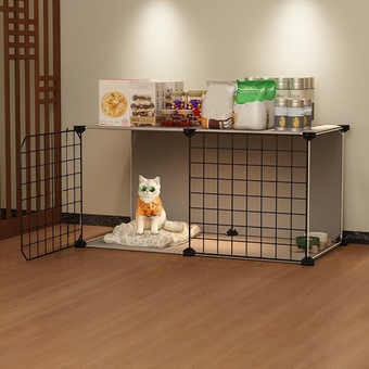 Cat Cages Indoor Large - Cat Playpen Cat Enclosure Cat Crate Cat Condos HD Clear Fence, and Sturdy Metal Grid, A Great Helper for Pet Management and Activities (Color : A, Size : 75 * 39 * 37CM)