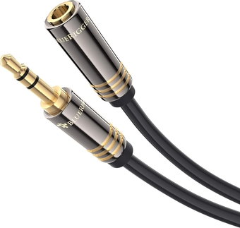 Headphone Extension Cable (6FT, 24K Gold Plated Jack, Hi-Fi Sound, 3.5mm Male to Female Stereo Audio Cable) – Aux Cord for iPod, Laptops, Smartphones, Speakers, Tablets, Home Car Stereo