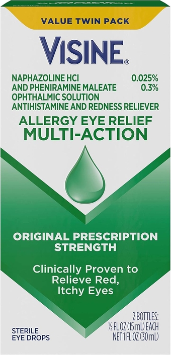 Allergy Eye Relief Multi-Action Antihistamine & Redness Relief Eye Drops, 0.5 fl. oz (Pack of 2)