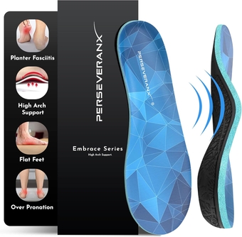 NASA Grade Plantar Fasciitis Insoles – High Arch Support Insoles Men Women - Shoe Insoles for Plantar Fasciitis Relief - Absorb Shock & Relieve Flat Foot Pain - Orthotics Inserts for Work & Standing