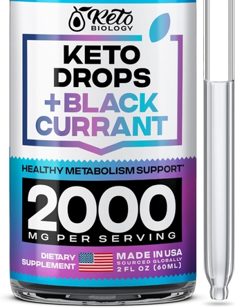Black Currant Extract + Keto Diet Drops - Made in USA - Appetite Suppressant - Natural Keto Liquid - Keto Weight Loss