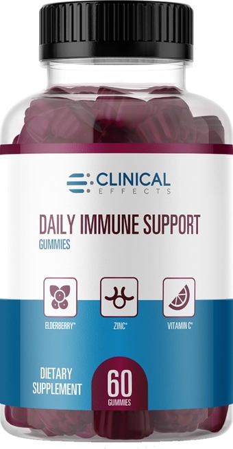 Daily Immune Support Gummies - Elderberry Gummies with Zinc and Vitamin C - 60 Gummies Vitamins for Adults - Immunity Gummies for Immune Defense Support - Made in The USA