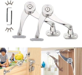 lid Support Hinge, Toy Box Hinges Soft Close,  Hinges for Wooden Box 2 Pack, Support Up to 40 lbs Soft Close Hinges for Toy Box Perfect for cupboards, Closets, wardrobes or Toy Box