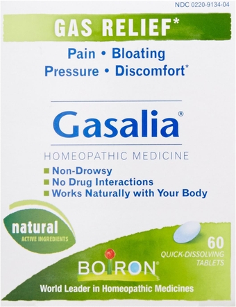 Gasalia, 3 Pack, (60 Tablets per Pack), Homeopathic Medicine for Gas Relief