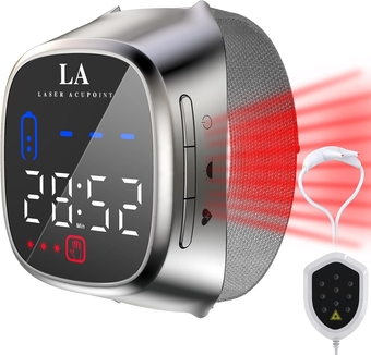 Wrist Watch for Hypertension,Hyperlipidemia,Hyperglycemia with Heart Rate Monitor,Low-Level -Laser Therapy Promote Blood Circulation&Reduces Blood Viscosity for People with 3 Highs & Rhinitis