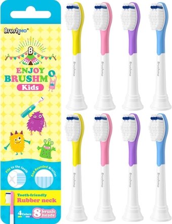 Replacement Toothbrush Heads Compatible with Philips Sonicare for Kids 7+ HX6042/94, Standard, 8 Pack