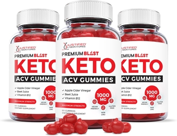 Justified Laboratories (3 Pack) Premium Blast Keto ACV Gummies 1000MG with Pomegranate Juice Beet Root B12 180 Gummys