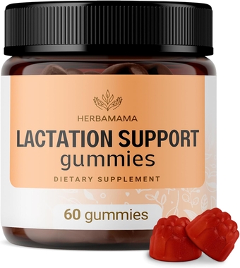 Lactation Gummies - Lactation Supplement for Increased Breast Milk Supply - Goat's Rue, Fenugreek, Blessed Thistle & Milk Thistle Lactation Support - 60 Chews