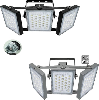 2 Pack 150W Dusk to Dawn LED Flood Light with Photocell, 13500LM x 2 Bright Outdoor Lighting, IP66 Waterproof, Daylight Wtite, Wide Angle Outside Lighting for Area Parking Lot, Yard, Street