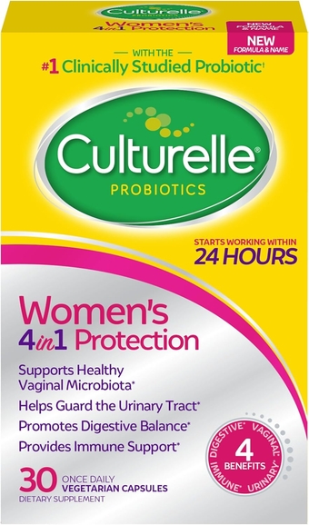 Women’s 4-in-1 Daily Probiotic Supplements for Women - Supports Vaginal Health, Digestive Health, Immune Health, Occasional Diarrhea And Gas - Non-GMO - 30 Count