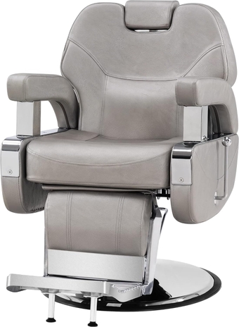 Hydraulic Recline Barber Chair All Purpose Salon Beauty Spa Styling Equipment 9206 (Silver Grey)