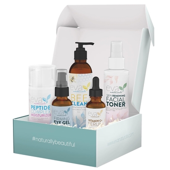 Rejuvenating Skin Care Set - Exfoliate, Replenish & Moisturize With Vitamin C Plus Serum, Bee Clean Cleanser, Eye Gel, Face Moisturizer & Toner - Perfect Facial Cleanser Bundle